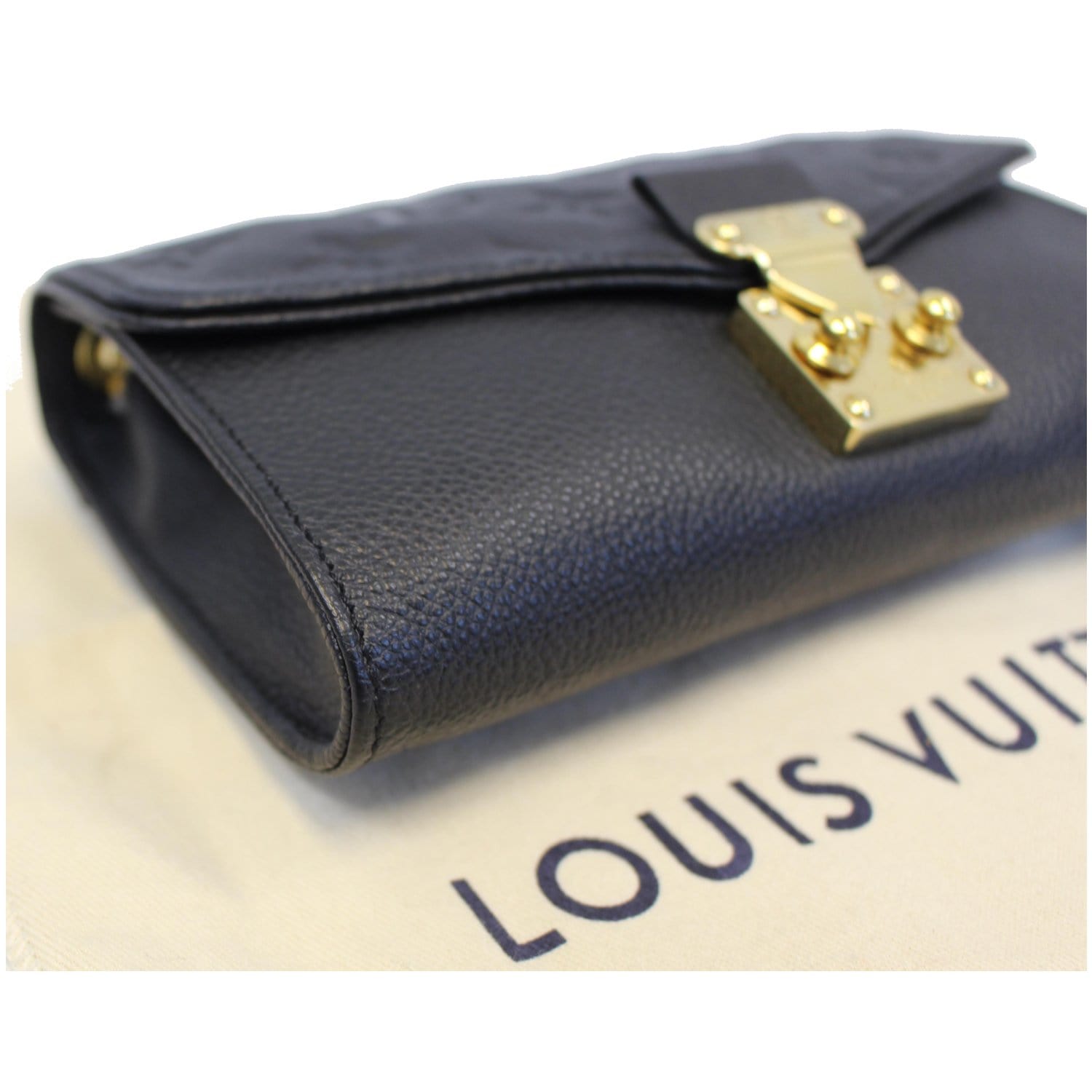 LOUIS VUITTON St Germain Pochette Empreinte Leather Shoulder Bag Black-US