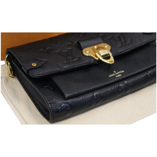 Louis Vuitton Vavin Wallet on Chain, Black Empreinte Leather, Preowned in  Dustbag WA001