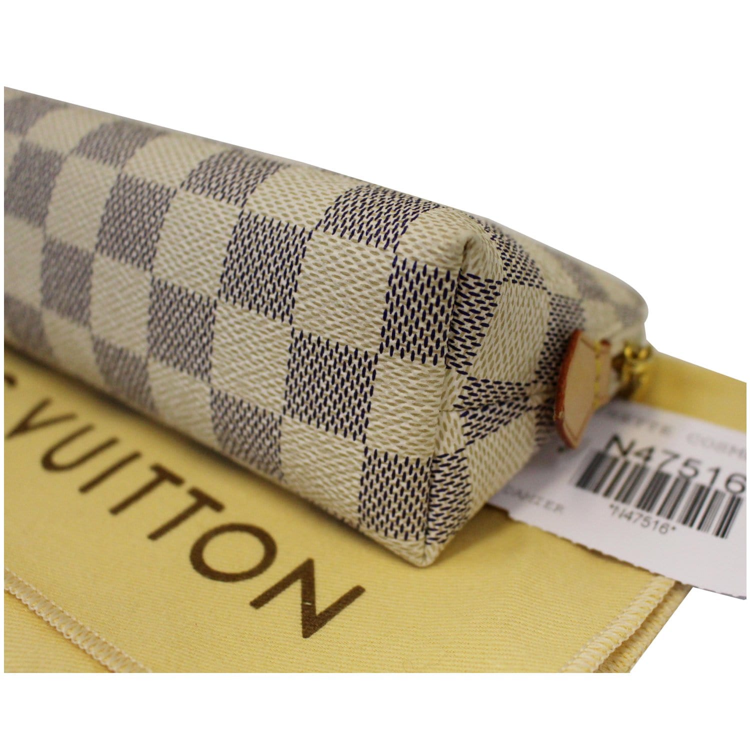 LOUIS VUITTON Damier Azur Cosmetic Pouch White-US