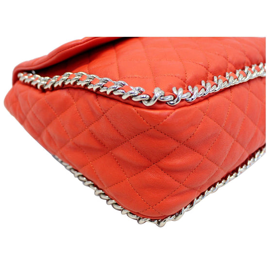 CHANEL Maxi Chain Around Quilted Leather Flap Shoulder Bag