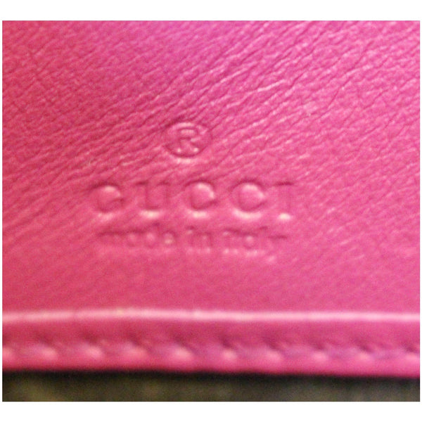 GUCCI Soho Interlocking G Leather Zip Around Wallet Fuchsia-US