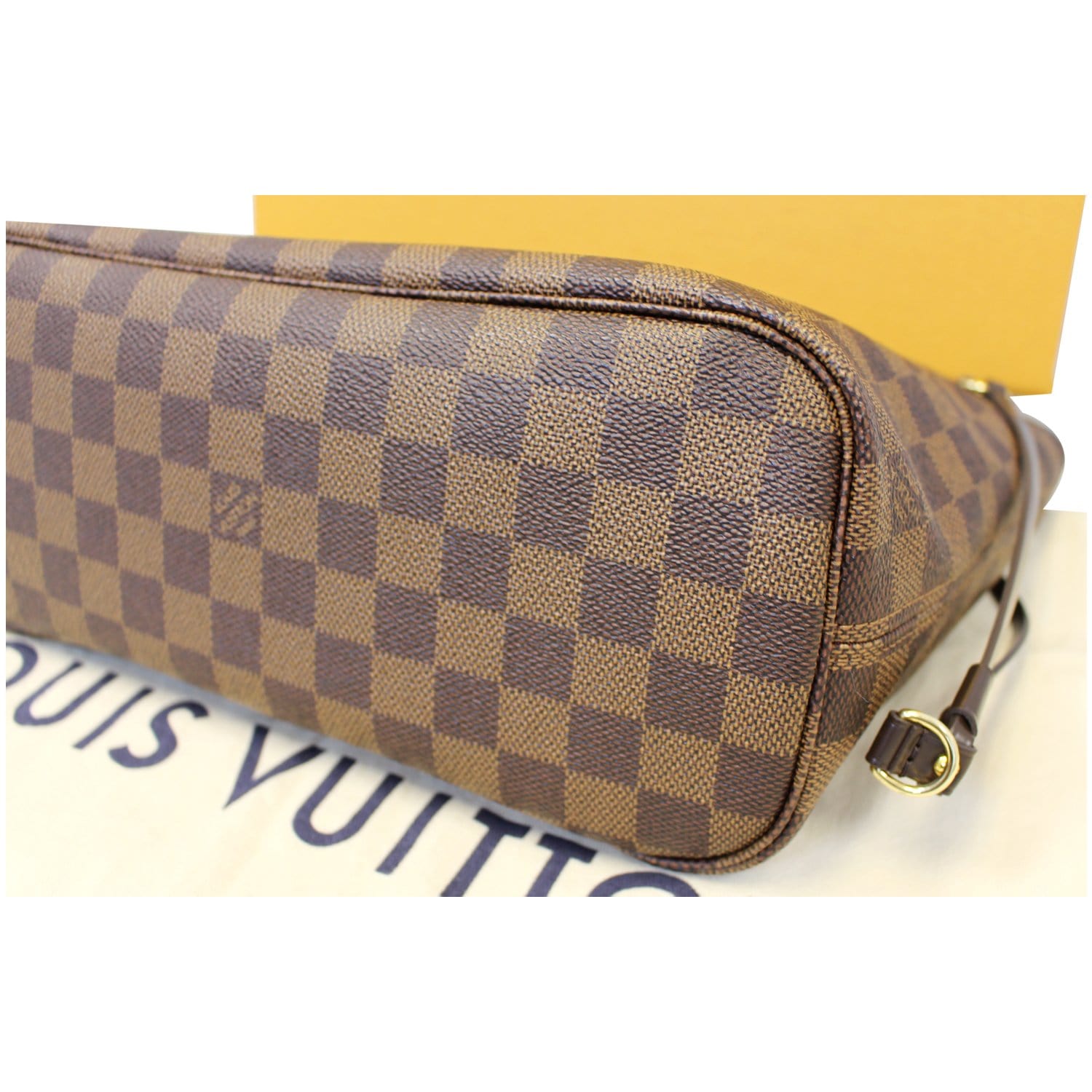 LOUIS VUITTON Damier Ebene Neverfull PM Tote Bag