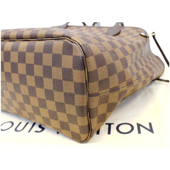 Brown Louis Vuitton Damier Ebene Neverfull MM Tote Bag