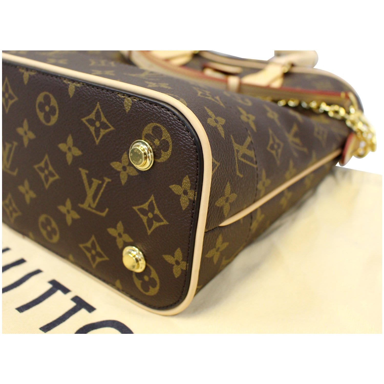 LOUIS VUITTON Carry All MM Monogram Canvas Shoulder Bag Brown-US