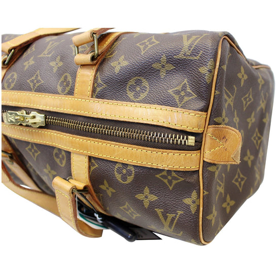 Louis Vuitton Sac Souple Brown Canvas Travel Bag (Pre-Owned)