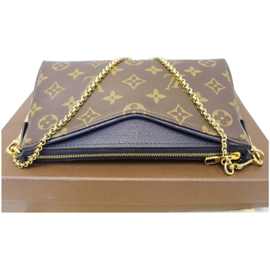 Louis Vuitton Discontinued Monogram Pallas Clutch Crossbody 27lk324s