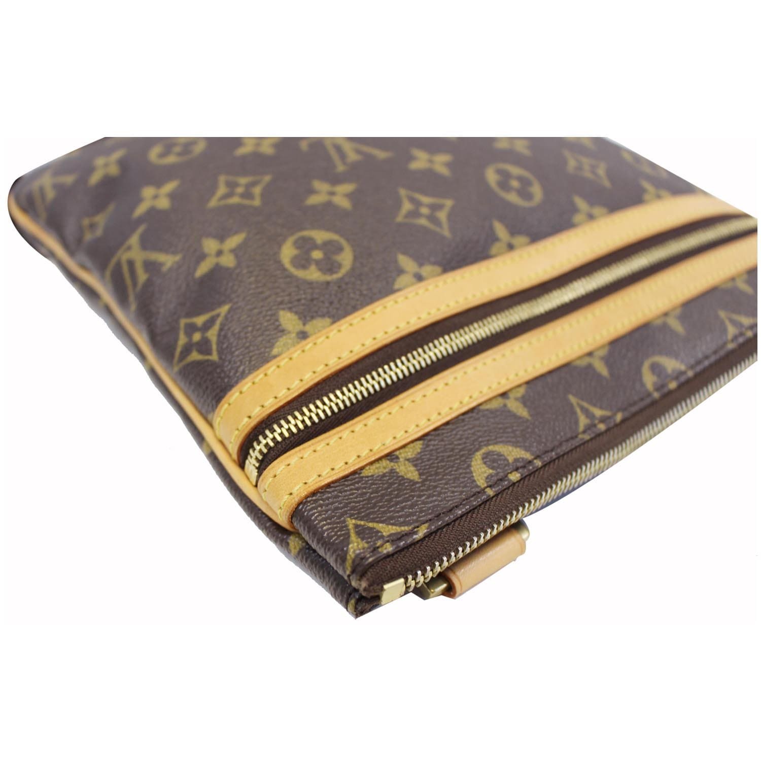 LOUIS VUITTON Pochette Bosphore Monogram Canvas Crossbody Bag Brown-US