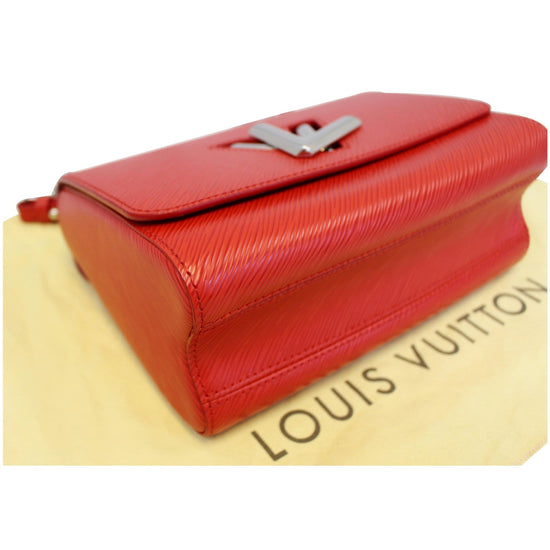 LOUIS VUITTON Twist Epi Leather Tote Shoulder Bag Red