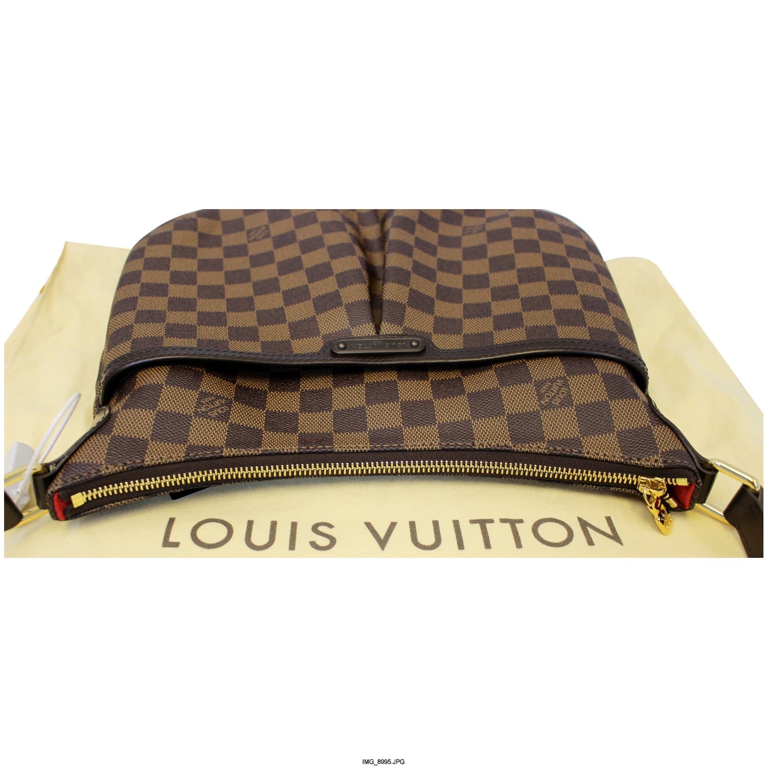 LOUIS VUITTON Bloomsbury PM Damier Ebene Crossbody Bag Brown