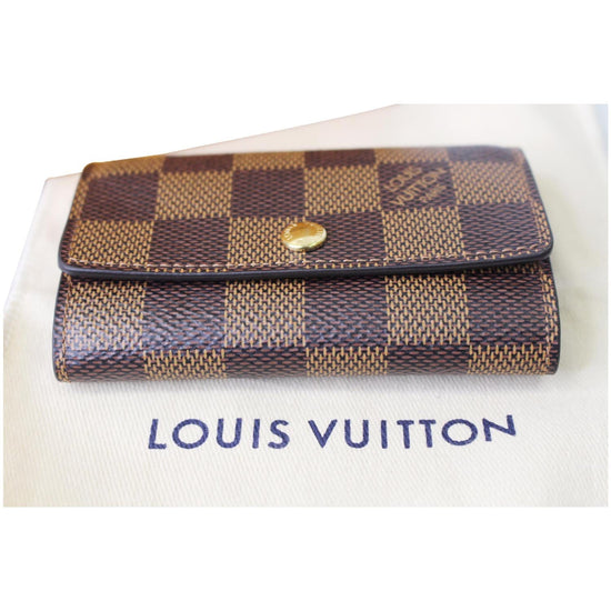 Louis Vuitton Key Holder Enchappes Damier Ebene Brown in Toile
