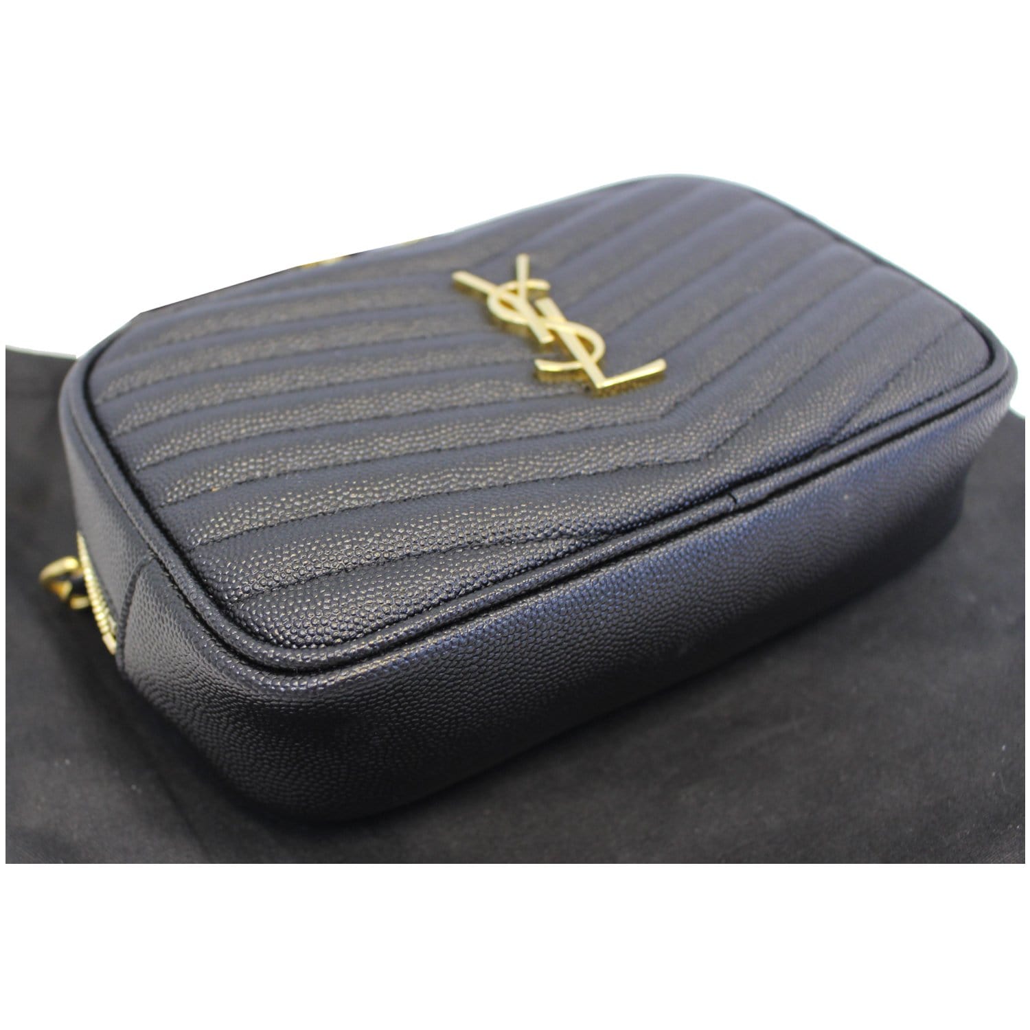 YVES SAINT LAURENT Mini Lou Grain De Poudre Camera Bag ...