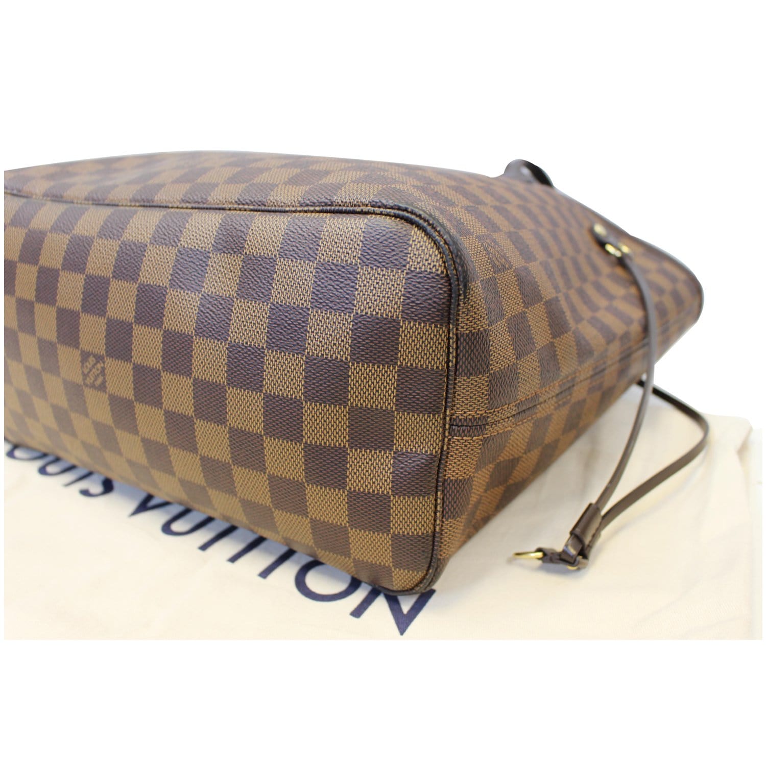 LOUIS VUITTON Neverfull MM Damier Ebene Tote Shoulder Bag Brown-US