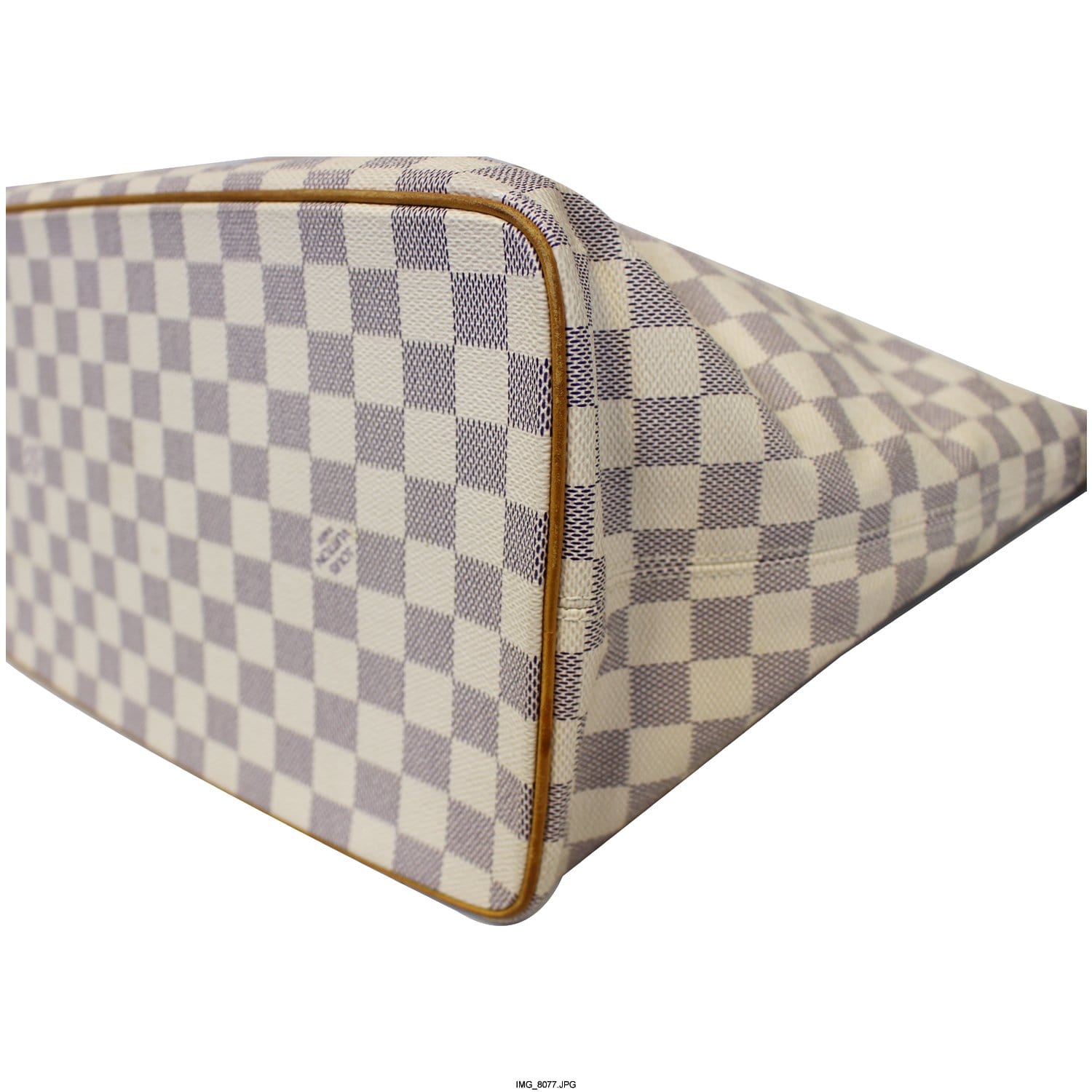 LOUIS VUITTON Saleya MM Damier Azur White Shoulder Bag