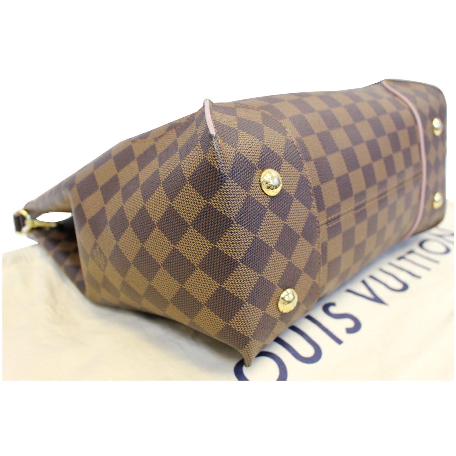 LOUIS VUITTON Caissa Damier Ebene Hobo Bag Rose Ballerine-US