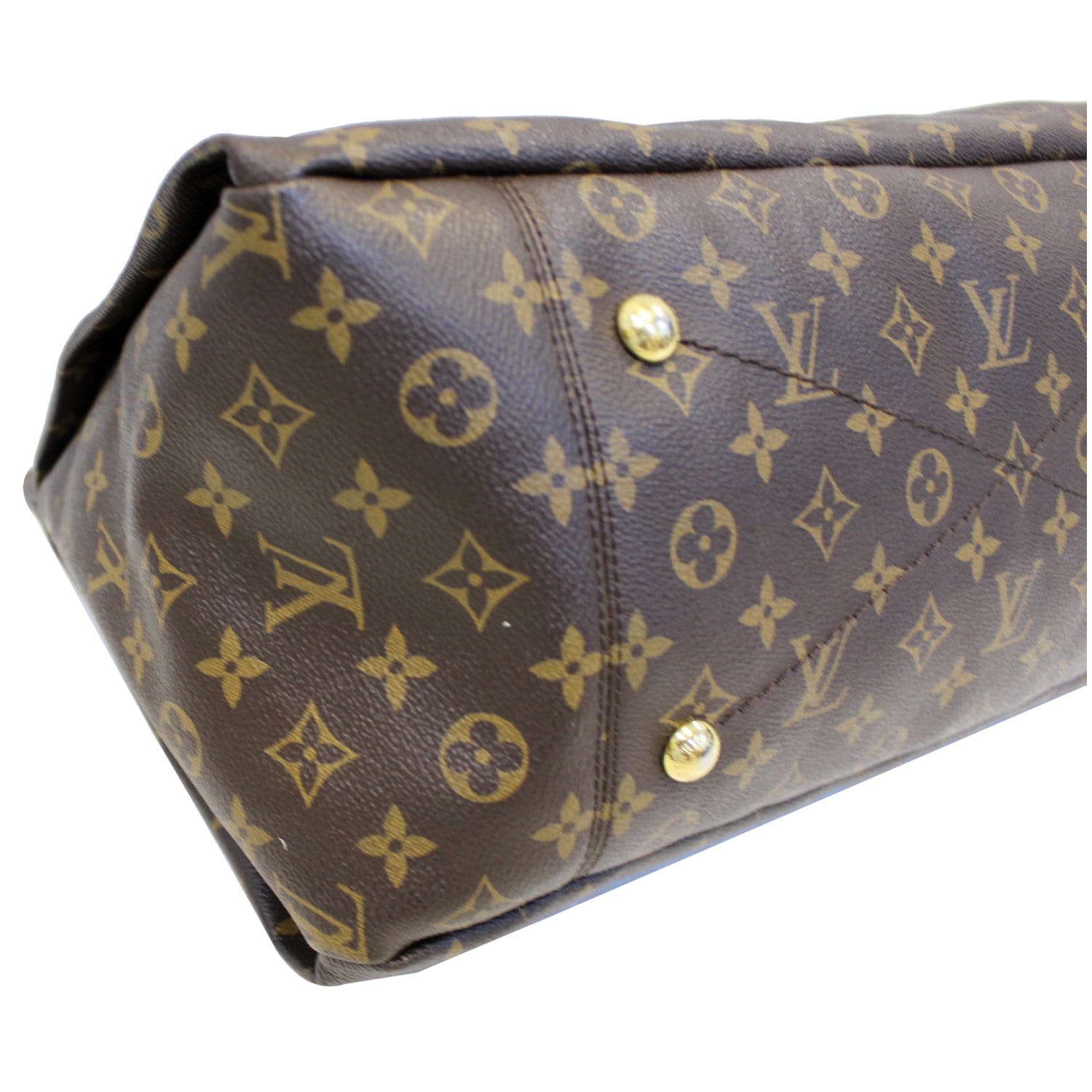 LOUIS VUITTON Artsy MM Monogram Canvas Shoulder Bag Brown