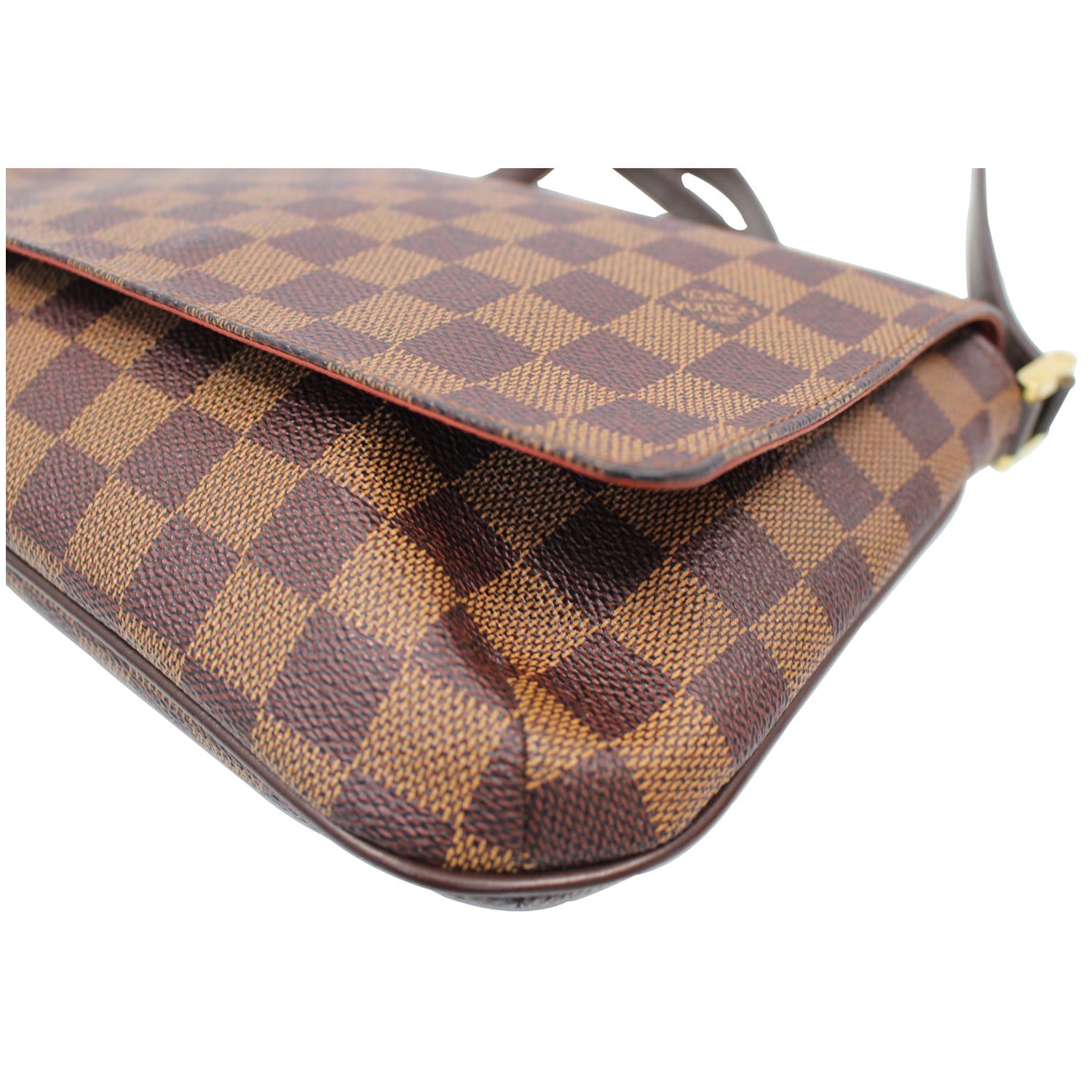 LOUIS VUITTON Musette Tango Long Strap Damier Ebene Crossbody Bag Brow