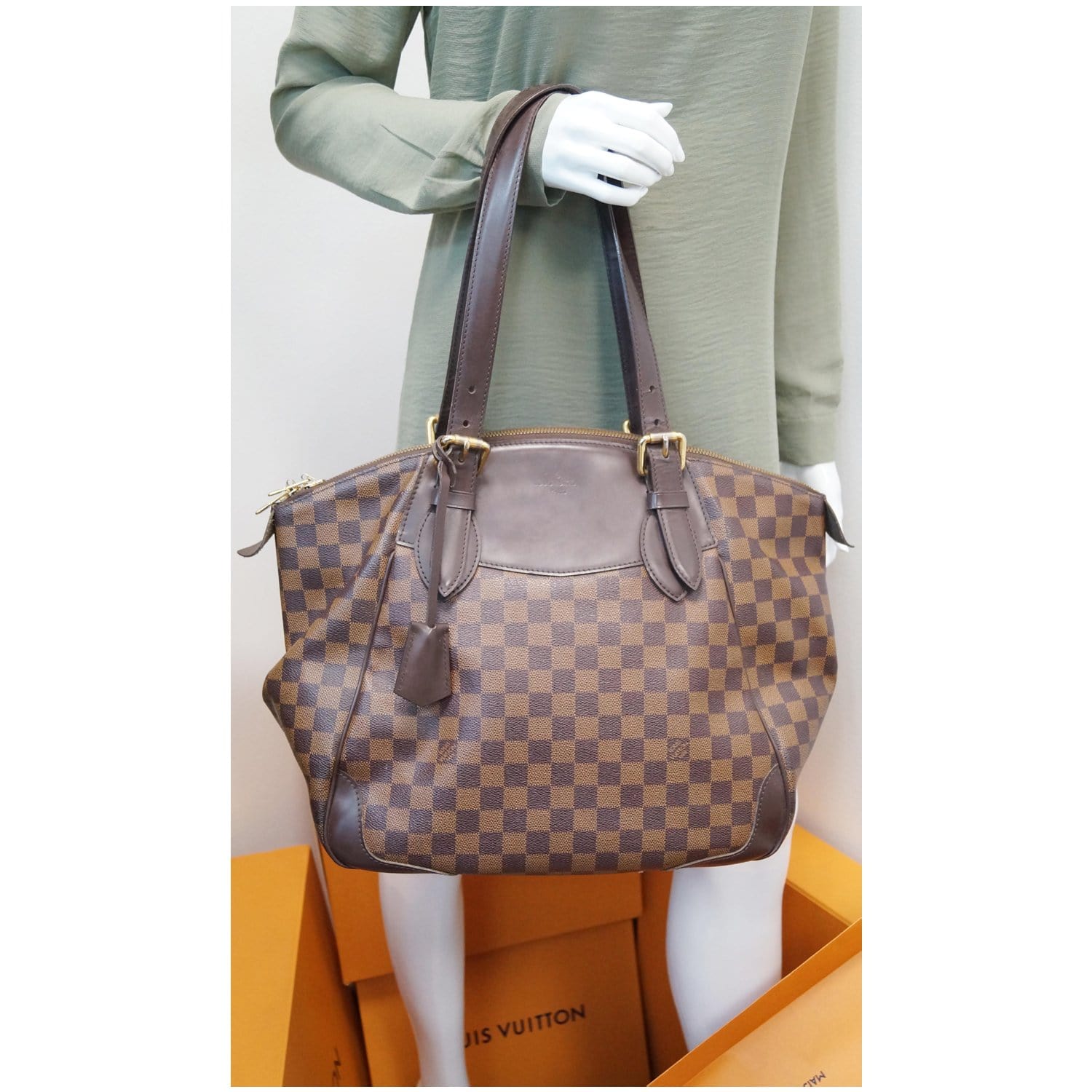 Pre-Owned Louis Vuitton Thames Damier Ebene GMBrown 