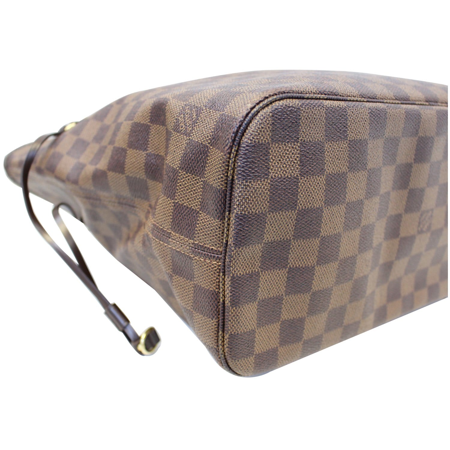 LOUIS VUITTON Neverfull MM Damier Ebene Tote Bag Brown