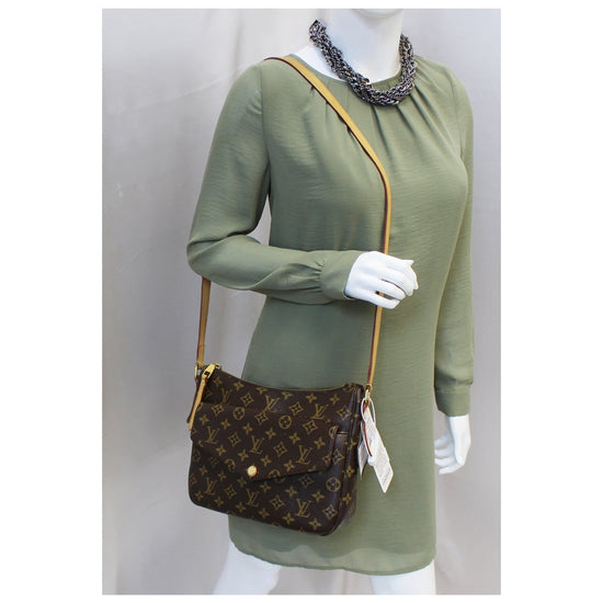 LOUIS VUITTON Mabillon Monogram Canvas Shoulder Crossbody Bag Brown-US