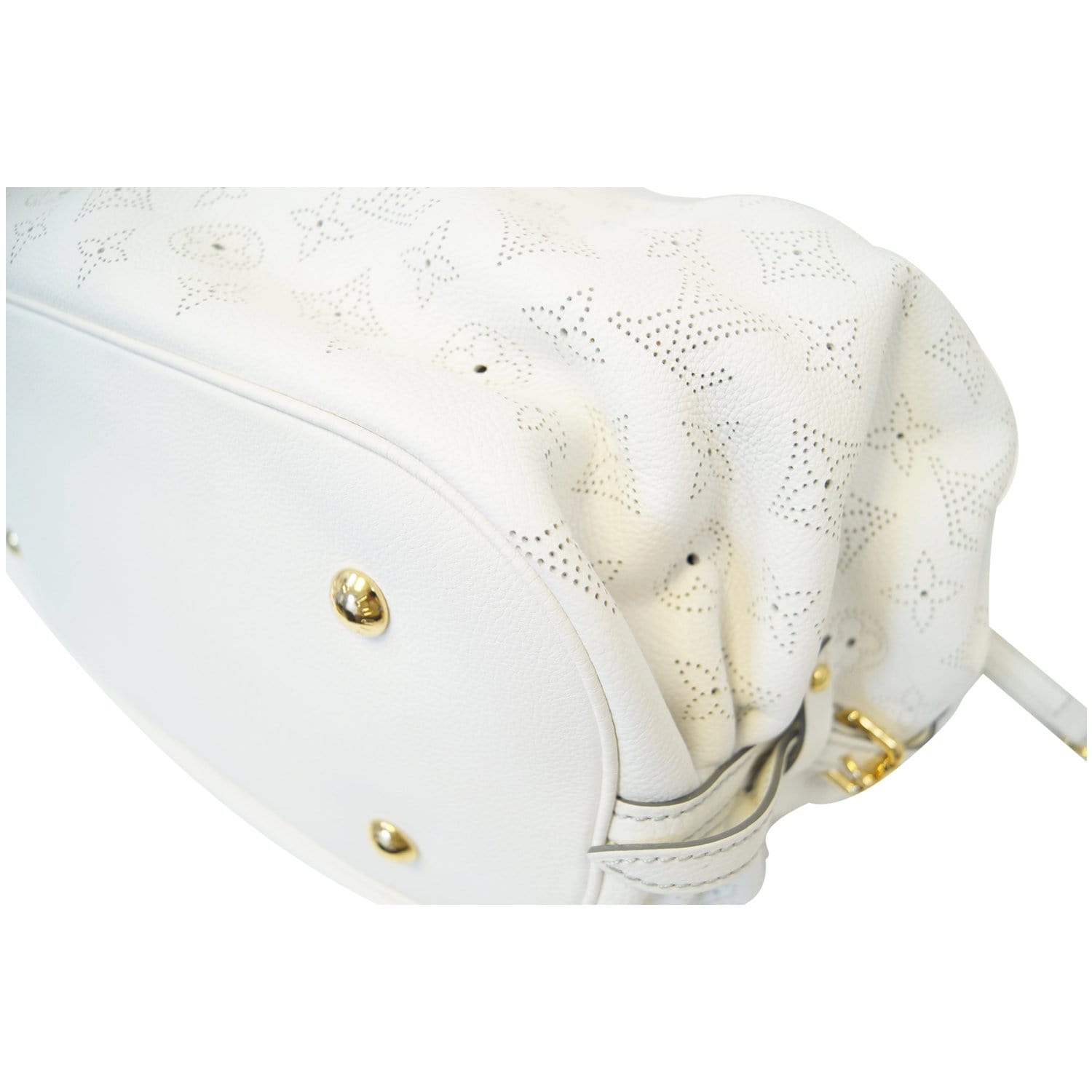 Louis Vuitton White Monogram Mahina Leather Solar GM Bag - Yoogi's