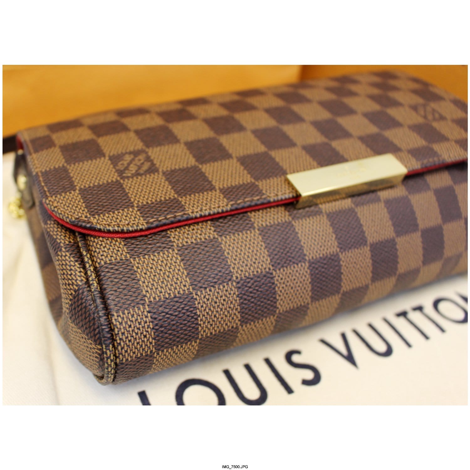 Louis Vuitton Damier Ebene Favorite MM Shoulder Bag