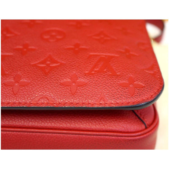 Louis Vuitton Pochette Métis Empreinte Cerise Red Leather Cross