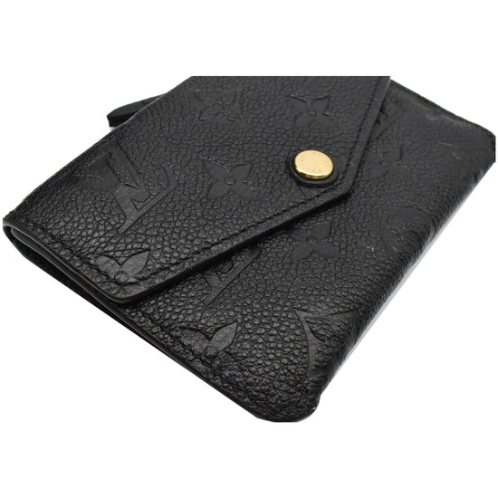 LOUIS VUITTON Key Pouch Empreinte Leather Wallet Noir