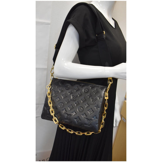 Louis Vuitton Monogram Embossed Coussin PM - Brown Shoulder Bags, Handbags  - LOU778048