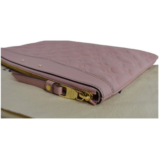 Louis Vuitton Pink Leather Rose Ballerine Monogram Empreinte Daily Pouch  30lu76s at 1stDibs