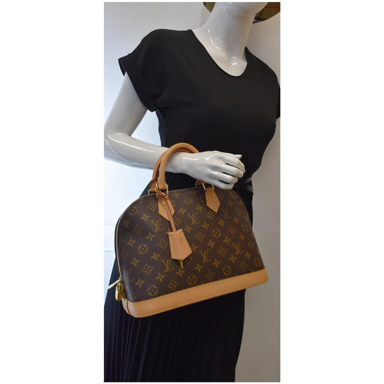 Louis Vuitton Handbag Alma PM Black Multicolor Noir Monogram Multi M92646  Canvas Nume Leather FL0074 LOUIS VUITTON Studs LV