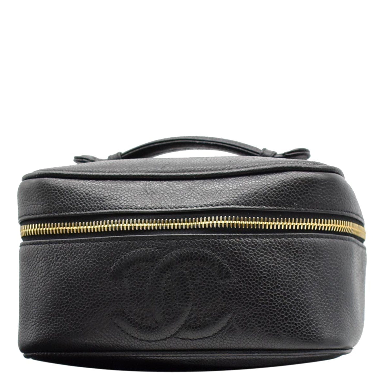 Chanel Black Caviar Leather Cosmetic Case at Jill's Consignment