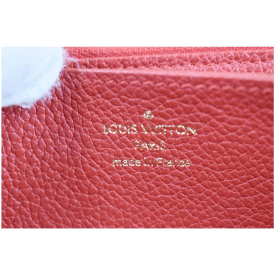 Louis Vuitton Navy Red Clémence Empreinte Leather Wallet