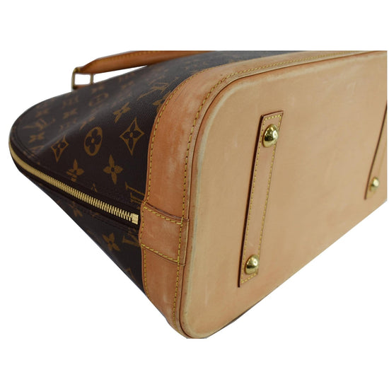 louis vuitton geant albatros travel bag in black logo canvas and brown, Brown Louis Vuitton Monogram Alma BB Satchel