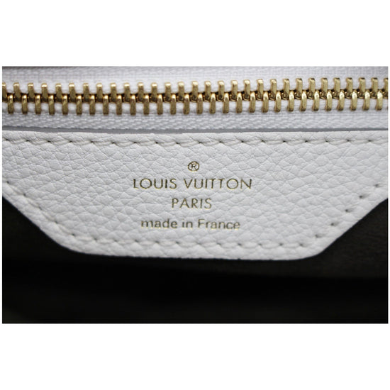 Louis Vuitton Brown Monogram Mahina XL Beige Leather Pony-style calfskin  ref.981321 - Joli Closet