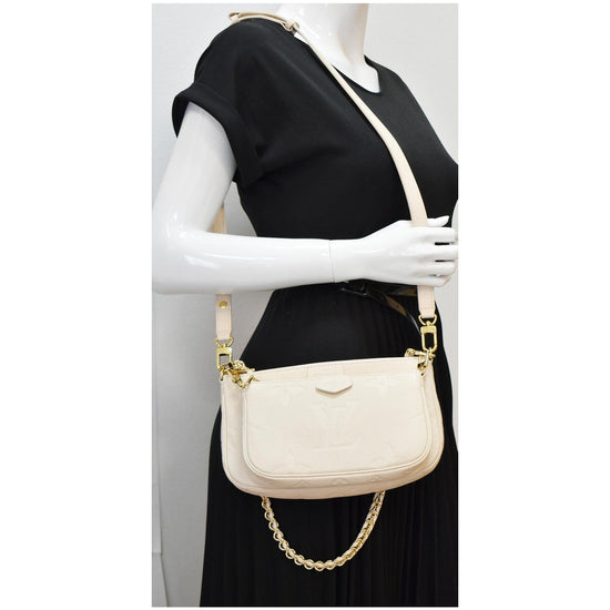 Louis Vuitton Bi-Color Black/Cream Monogram Empreinte Leather Multi Accessories Pochette Bag