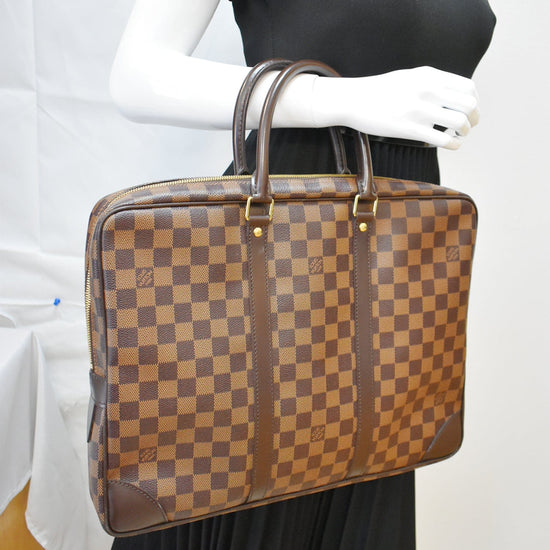 Louis Vuitton Epi Porte Documents Voyage Business Bag Brown M54478 Auth  44938