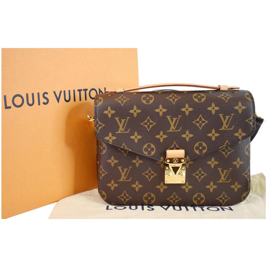 LOUIS VUITTON Metis Pochette Monogram Canvas Crossbody Bag Brown