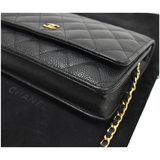 Wallet on chain leather crossbody bag Chanel Black in Leather - 26293207
