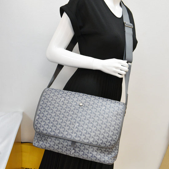 Goyard Capetien Coated Canvas Messenger Bag Grey - Hot Deals