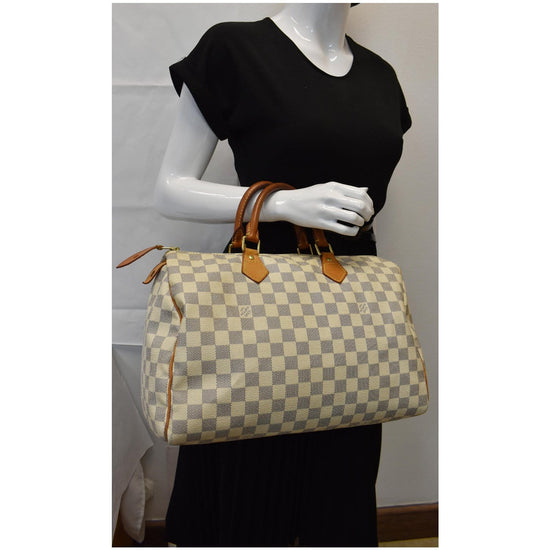 JUST IN! Louis Vuitton Damier Azur Neverfull MM & Speedy 35! Call/text us  at ***-***-**** if you would like to p…