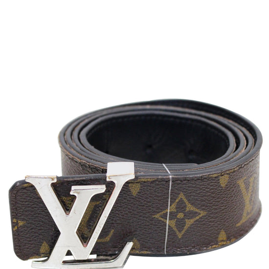 Auth Louis Vuitton LV Monogram Sunture Initial Belt M0363 Brown 80(175647