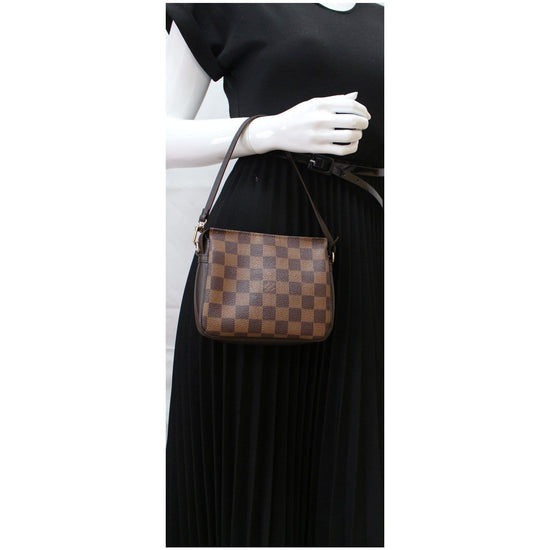 Louis Vuitton Damier Ebene Trousse Make Up Bag Pochette - Brown