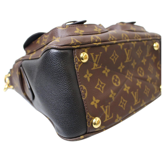 Louis Vuitton Manhattan MM, Monogram and Noir, Preowned in Dustbag WA001