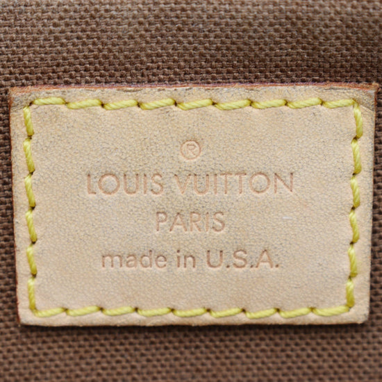 Louis Vuitton Brown Lurex Knit Contrast Suede Shoulder Patch