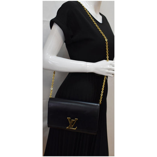 Louise leather crossbody bag Louis Vuitton Black in Leather - 31178345