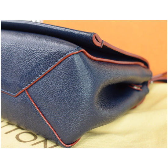 LOUIS VUITTON Lockme II BB Pebbled Leather Shoulder Bag Blue - 25% OFF