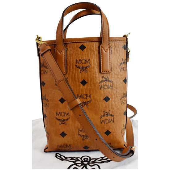 Mcm Mini Anna Visetos Canvas Crossbody Bag - Cognac MWRBSNN01CO  8809675915969 - Handbags, MCM - Jomashop