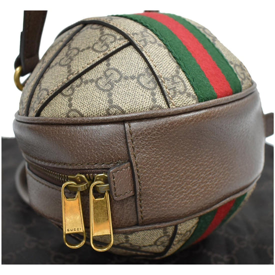 GUCCI Ophidia Mini GG Sphere Top Handle Canvas Bowler Bag