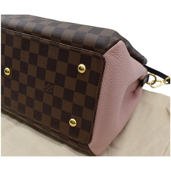 Brown Louis Vuitton Damier Ebene Shearling Normandy Bag – Designer