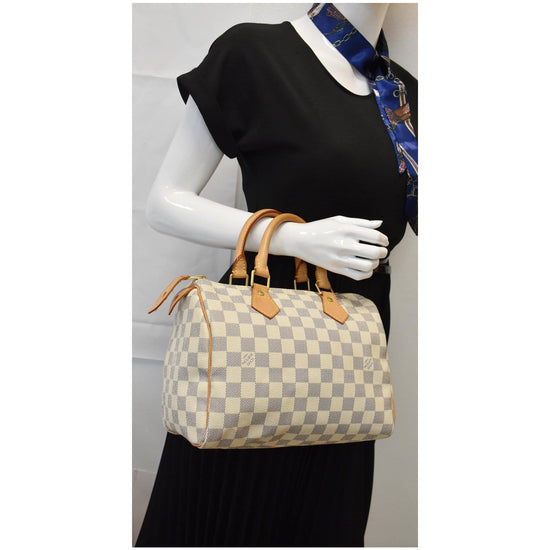 Louis Vuitton Vintage - Damier Azur Speedy 25 Bag - White - Damier